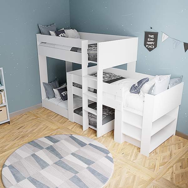 Triple bunk bed shop 3 single beds